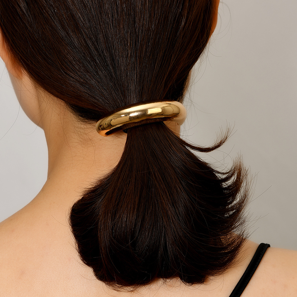 Cuerda para el cabello de metal de viento frío minimalista, anillo para el cabello de aleación, nuevo estilo coreano, coleta de caballo de alta calidad, corbata para el cabello, corbata para el cabello, corbata para el cabello
