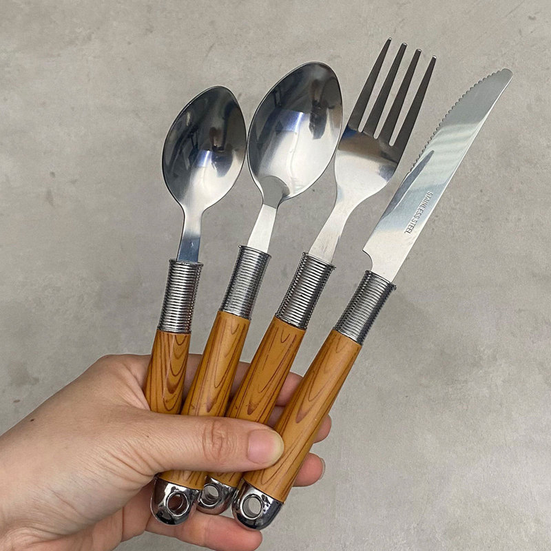 クロスボーダー Amazon 1010 ステンレス鋼食器 4/8/12 ピース洋食ナイフ、スプーン、フォーク、ティースプーンセットボックス|undefined