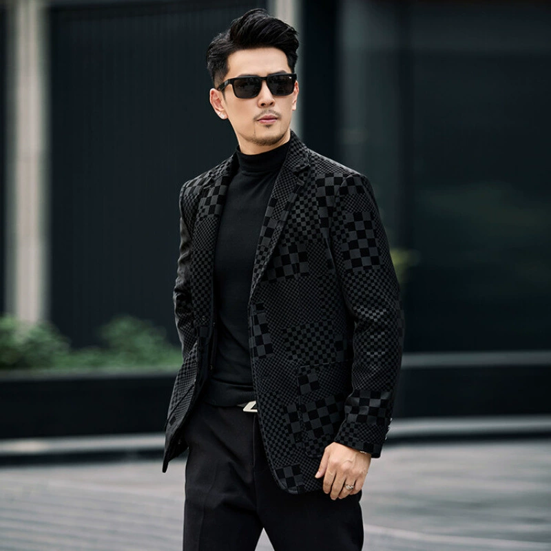 Демисезонный костюм, пуховик, подкладка, натуральная кожа, гусьи пух, slim fit