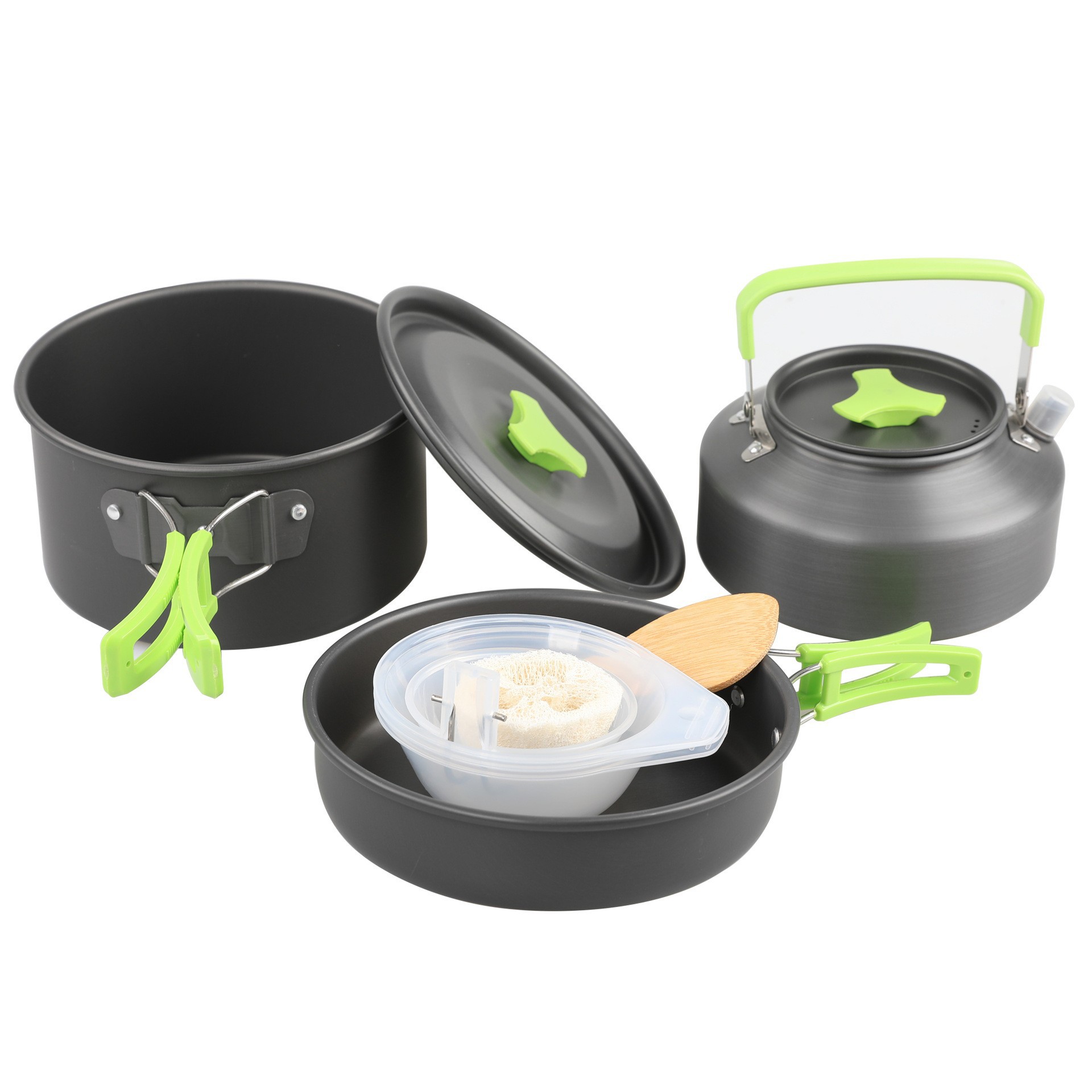 Outdoor Cookware Stove Portable Kettle Camping Cookware Tableware ...