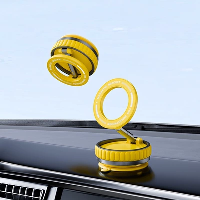 Car phone holder | Center Console Convenient Universal - k11-strong-magnetic-yellow