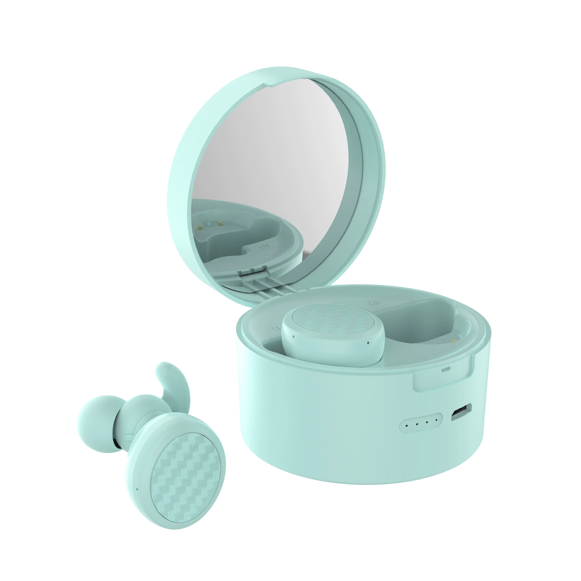 Новое TWS 5.0 Bluetooth наушники от Amazon вкладывающиеся внутри уши стерео беспроводные наушники зеркало для макияжа подставка для телефона