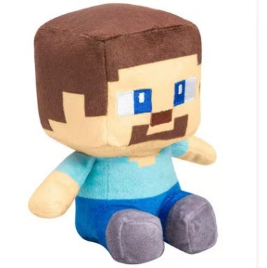 国境を越えた売れ筋のマインクラフトぬいぐるみおもちゃ座り姿勢のクリーパー ゾンビ オウム タートル スティーブ人形|undefined