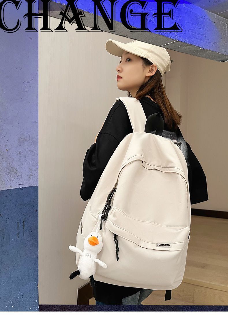 Men's Backpack Simple Large Capacity Travel Backpack Women's Casual Japanese Style Middle School High School College Student School Bag