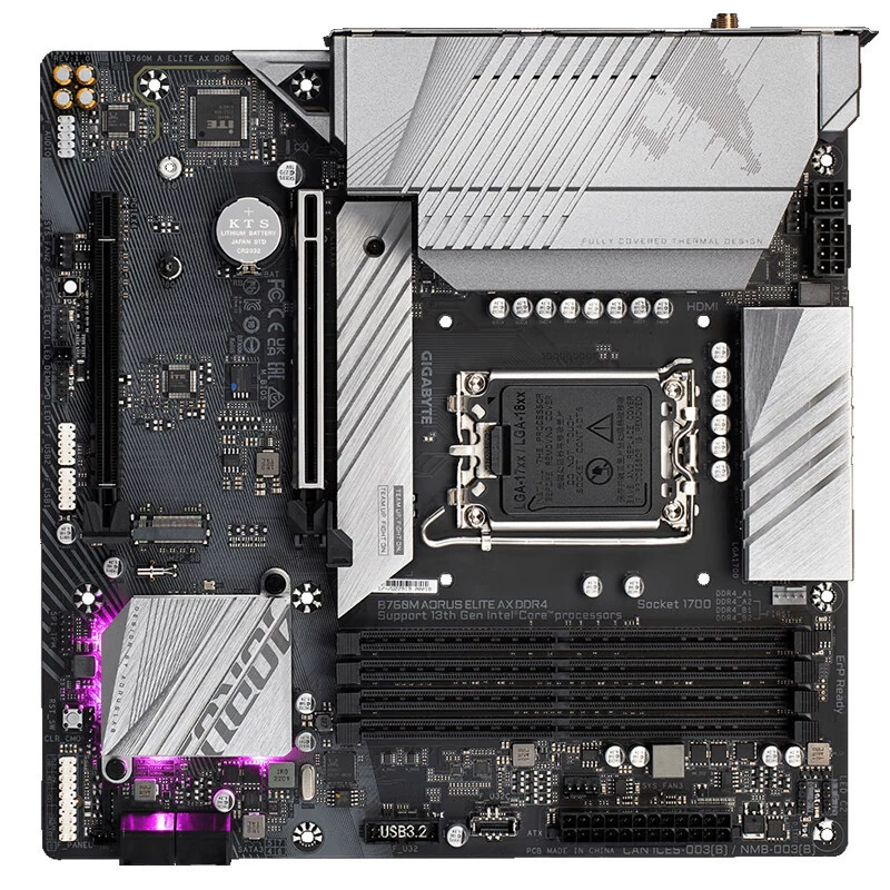 Подходит для материнской платы Gigabyte B760M AORUS ELITE AX DDR5, совместима с процессором i7‑13700K