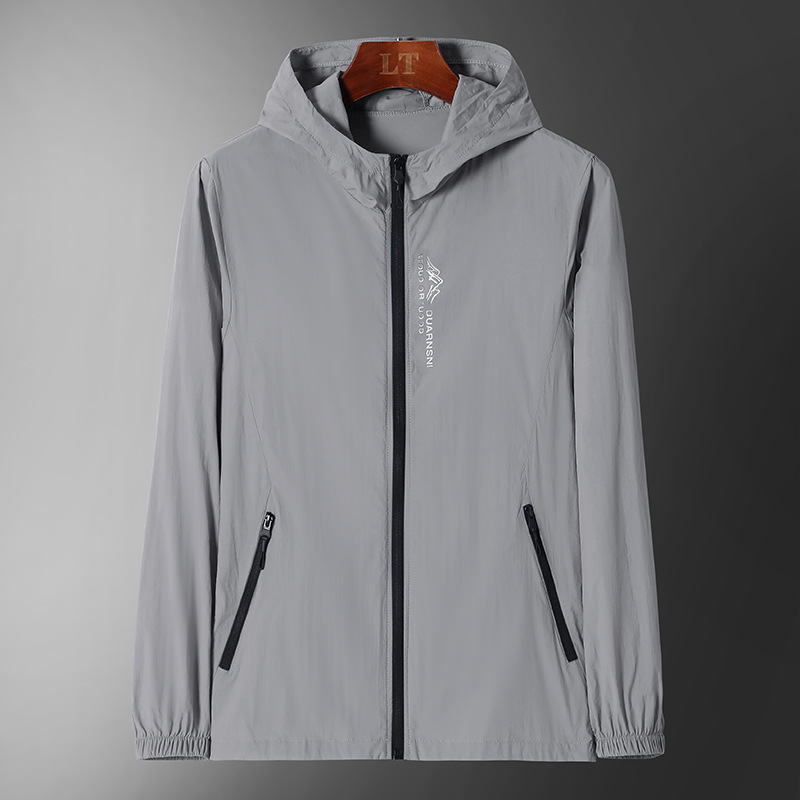 Ice Silk Sunscreen Clothing Men's New Style Summer Anti-UV Skin Clothing Ultra-Thin Breathable Middle-aged and Young Outdoor Fishing Coat 