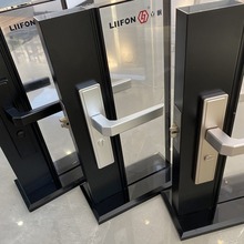 铝合金平开门锁家用通用型125孔厕所浴室执手锁铝色单舌静音门锁