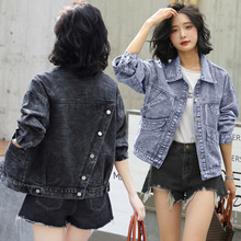 2025外套网红牛仔外套女宽松春秋韩版新款时尚百搭短款夹克休闲BF