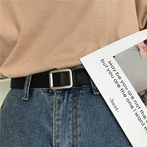 Γυναικεία Πρακτική Διακοσμητική Τζιν New Belt Μαύρο Λεπτό Μοντέρνο Ρετρό Φοιτητική Ζώνη Γυναικεία Μόδα_voghion.com