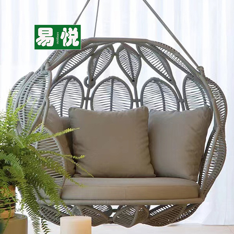 Nido de pájaros en línea silla colgante cesta swing silla de caña patio exterior terraza doméstica cuna balcón hamaca individual