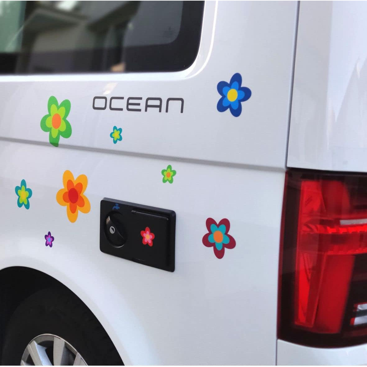 Amazon Auto Flower Power Flower Stickers Verano Sol Hermosas Flores Nuevas Stickers