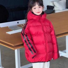 儿童羽绒服韩版新款两面穿男女同款中大童加厚连帽白鸭绒保暖外套