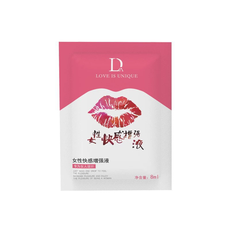 独爱 8ml female red lips pleasure liquid portable bag for external orgasm liquid condensation adult sex products wholesale
