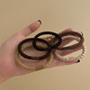 Simplicity black High elasticity Hair rope summer Ponytail Hairpin Basics Korean Tousheng rubber string