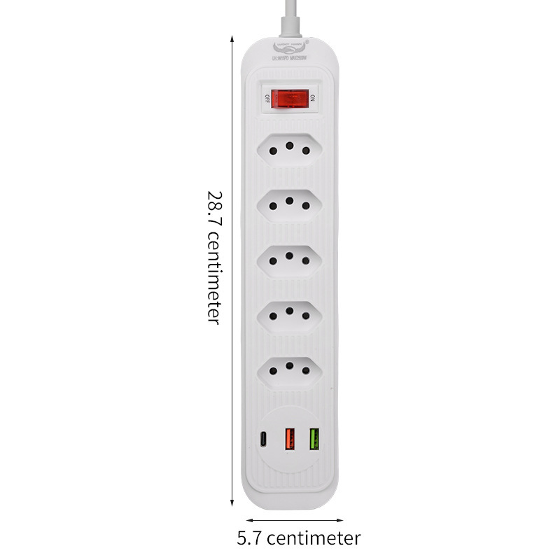 Interruptor de sobrecarga opcional de América del Sur con indicador de luz Estándar brasileño enchufe tri-circular enchufe enchufe enchufe enchufe