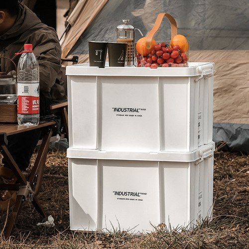 DUOPAI multi-party industrial style storage box thickened plastic combination cabinet camping outdoor living room coffee wheel car