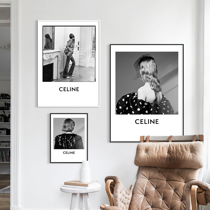 Nordic black and white figure photography decorative painting niche fashion art clothing store hanging painting ins poster magazine decoration painting Nordic black and white figure photography decorative painting niche fashion art clothing store hanging painting ins poster magazine decoration painting
