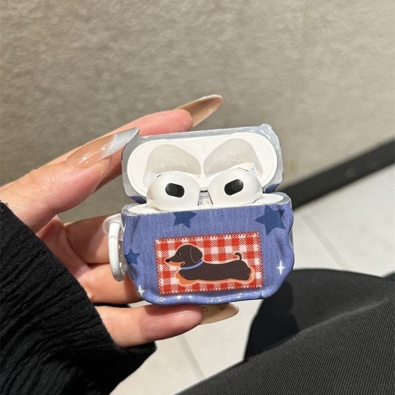 Cowboy Star Salsicha Perro para Apple AirPods 4 cubierta Airpodspro2 auriculares 3 generación 5 generación