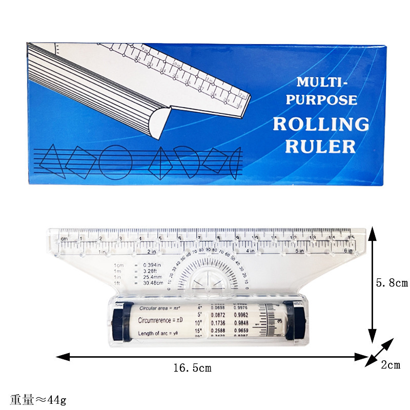 Regla paralela de 15cm30cm Regla de rodillo de dibujo Regla de equilibrio Regla de desplazamiento Diseño de dibujo multiusos Regla de ángulo de traducción