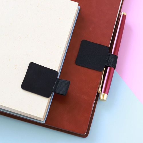 Creative notebook self-adhesive pen clip tablet pen cover PU leather pen clip rubber band ipad pen fork fixing sticker