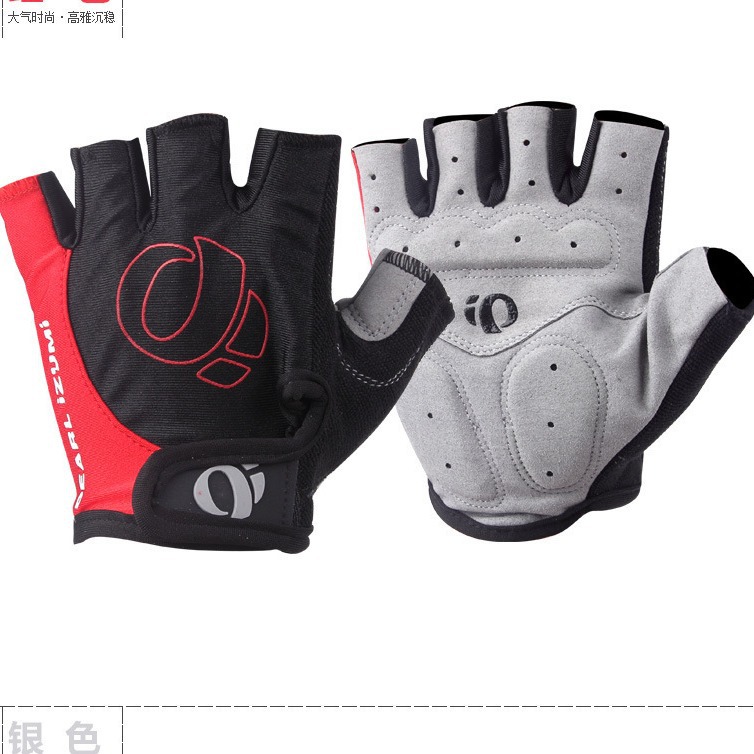 Venta al por mayor guantes de bicicleta guantes de ciclismo bicicleta de una sola palabra metros guantes medio dedo guantes de bicicleta de montaña dedo corto