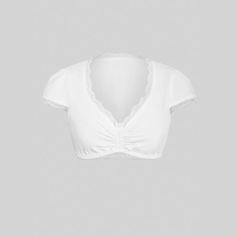 Independent Brand 2026 New Product European and American Women's Munich Oktoberfest Bavarian Traditional Short-Sleeve V-Neck Shirt Independent Brand 2026 New Product European and American Women's Munich Oktoberfest Bavarian Traditional Short-Sleeve V-Neck Shirt