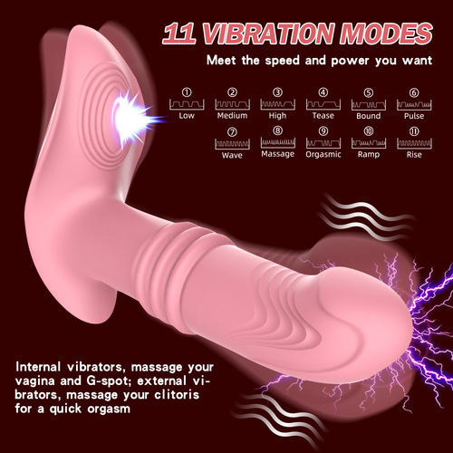 Cross-border telescopic wearable vibrating wand female invisible wearable masturbator intimate erotic wireless remote control dildo