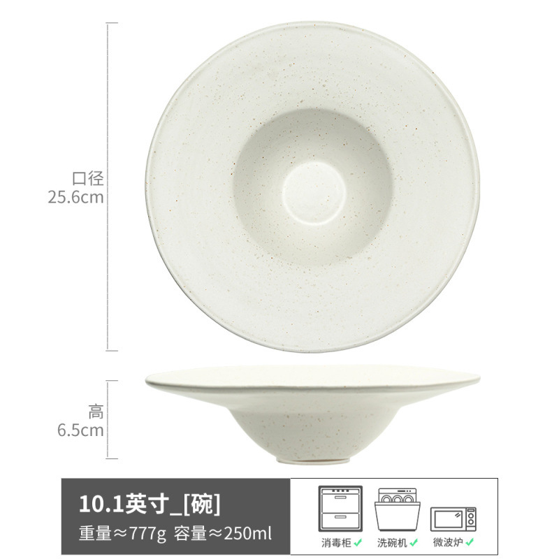 Sombrero de paja, cuencos y platos, colección grande, cerámica retro japonesa, postres occidentales, platos de sopa, bandejas de casa de familia, platos de ensalada al por mayor