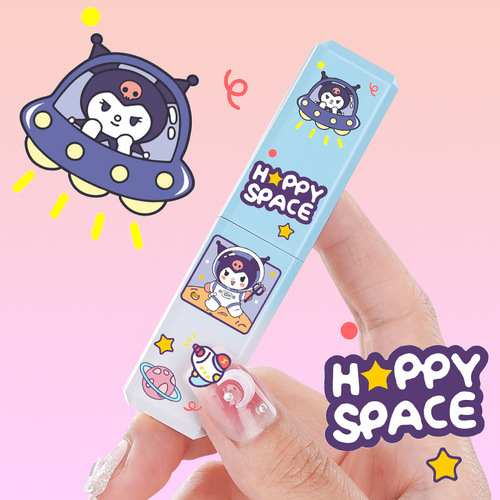 New gradient lipstick style lighter personalized creative design pink flame cute strawberry bear cartoon pattern