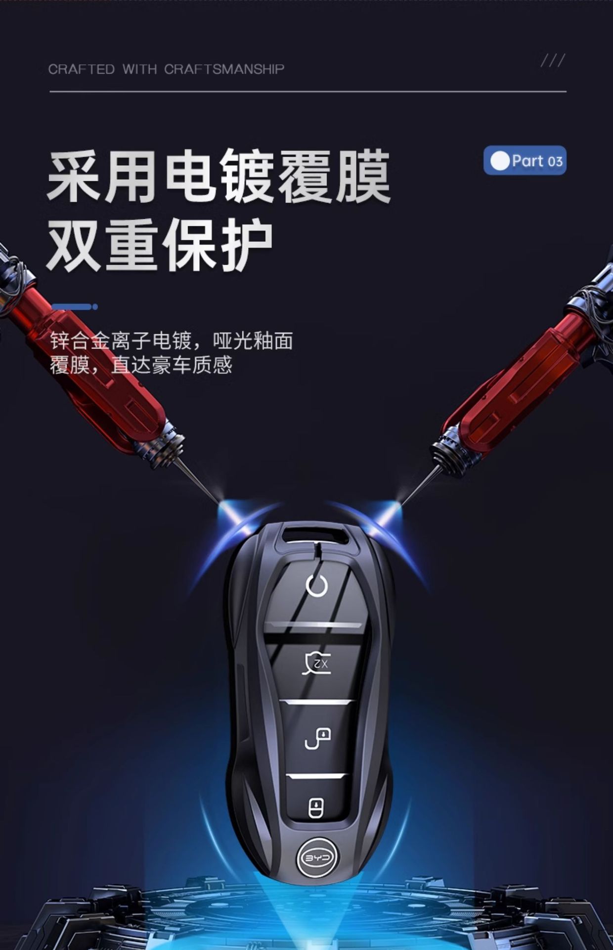 Key Cover for BYD Song Plus, Song L, Han, Qin, Seal, Yuan Plus