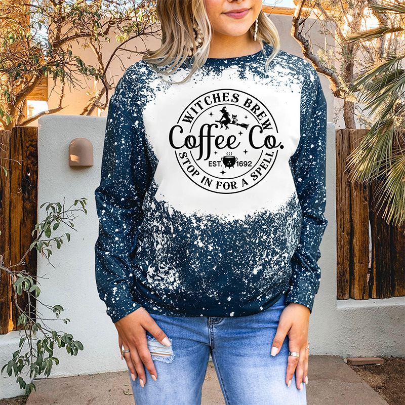 Felpa con cappuccio ampia a maniche lunghe con scollo rotondo autunno e inverno 2024 da donna alla moda con stampa inglese_voghion.com