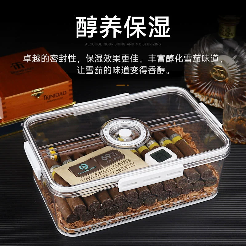 HANNICOOK сигары застежка коробка большой емкости герметизация влагостойкие хронометраж увлажняющий чехол для сигар