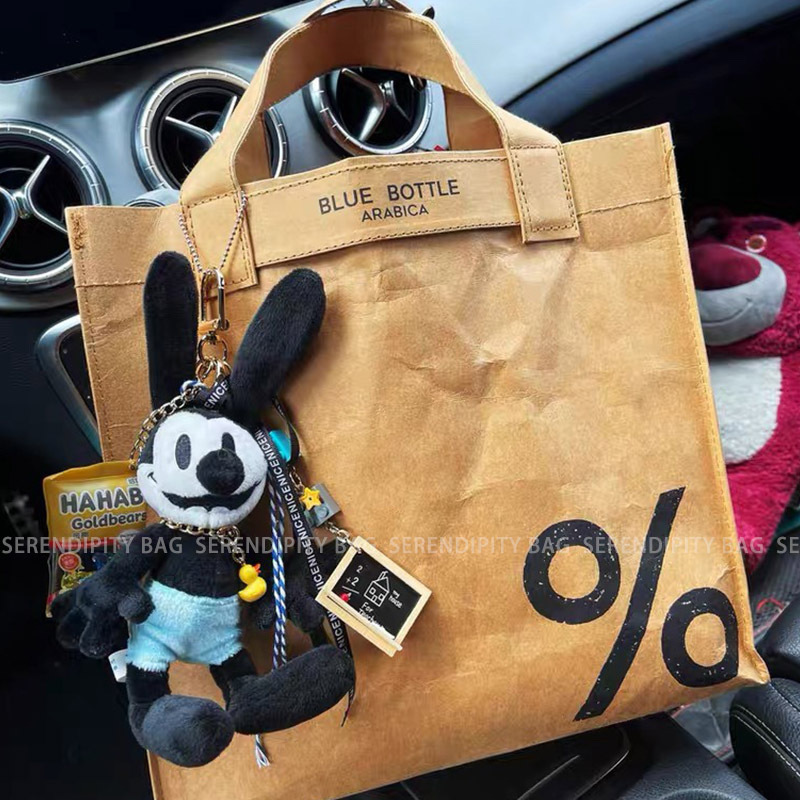 杜邦纸袋定 制手提阿拉比卡百分号咖啡联名宜家购物包牛皮纸托特