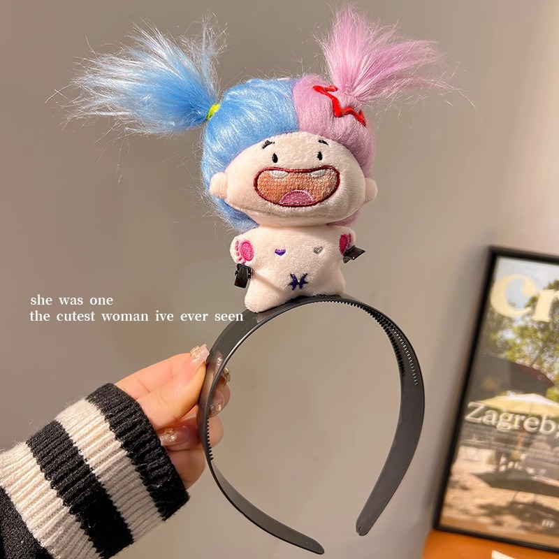Divertido diadema diente perdido algodón muñeca Linda diversión casera pequeña muñeca horquilla clip tocado novedad