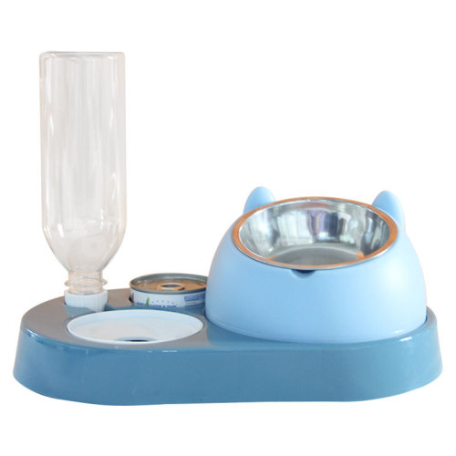 Cat bowl ceramic food bowl protects cervical vertebra, automatic drinking water, inclined mouth, cat food bowl, rice bowl, kitten drinking water, prevents overturning