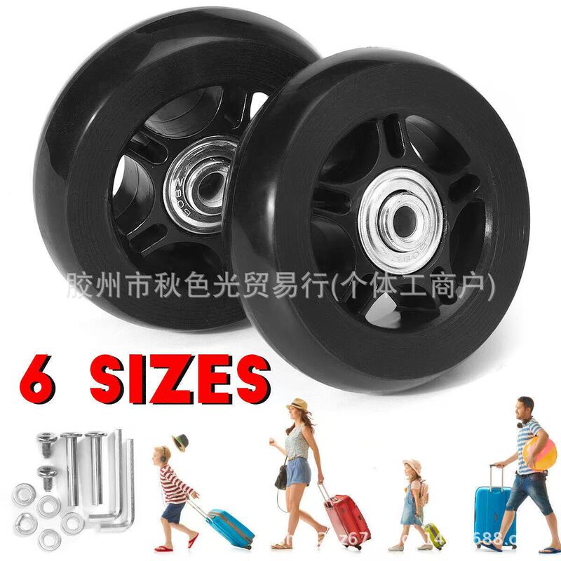 Luggage Wheel Trolley Suitcase Tire Wheel Rubber Universal Caster Suitcase Bearing Repair Suitcase Replacement Wheel Luggage Wheel Trolley Suitcase Tire Wheel Rubber Universal Caster Suitcase Bearing Repair Suitcase Replacement Wheel