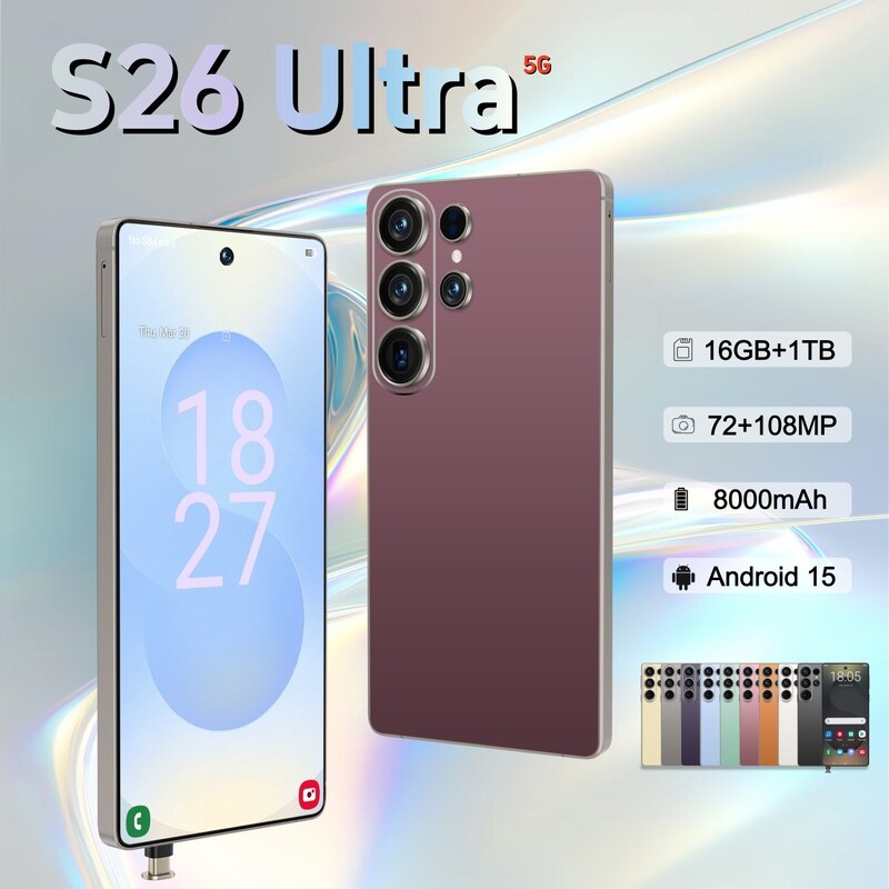 Cugo Cross-Border Mobile Phone S26 Ultra with Built-In Pen, 6.6-Inch, 3+16Gb, 4g, Exclusively for Cross-Border Sales