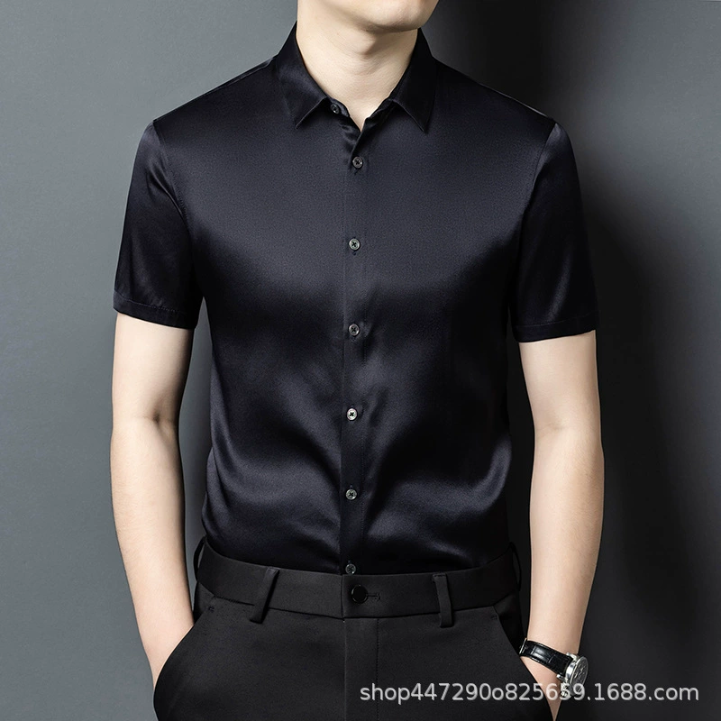 Silk solid shirt
