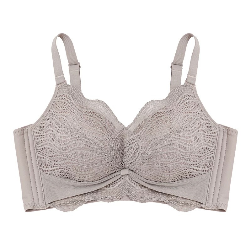 Taza de Palma Física Ropa interior de cofre pequeño mujeres empujan hacia arriba taza no vacía sujetador engrosado súper grueso superior grueso pecho plano grande