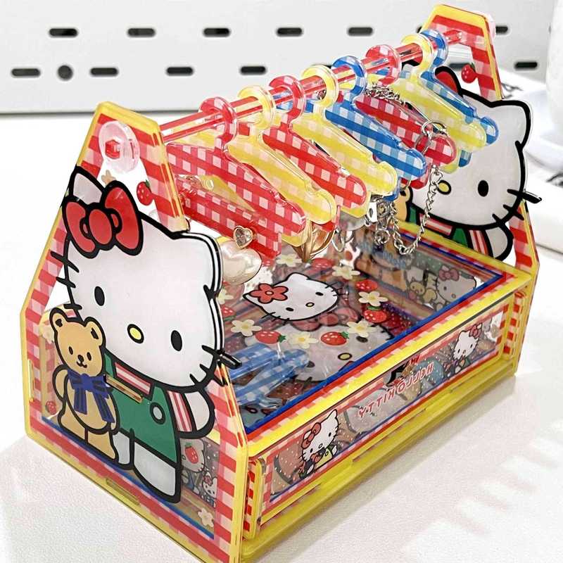 小红书同款hellokitty亚克力收纳盒kt猫首饰盒卡通桌面装饰摆件盒|undefined