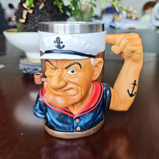 �羳3D Popeye Power Mug����ˮ���R�˱���������֬���Ȅ���Y��