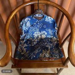 【青花磁器-】斜め巾チャイナドレス花ロリジャカード上着