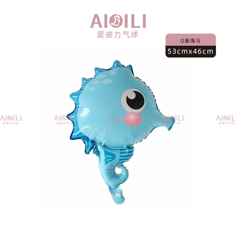 Marine balloon, seahorse, octopus, starfish