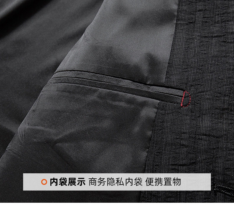 Áo vest nam Tencel Lyocell co giãn chống nhăn thoáng khí phong cách casual — Màu xanh dương, màu đen chi tiết 35