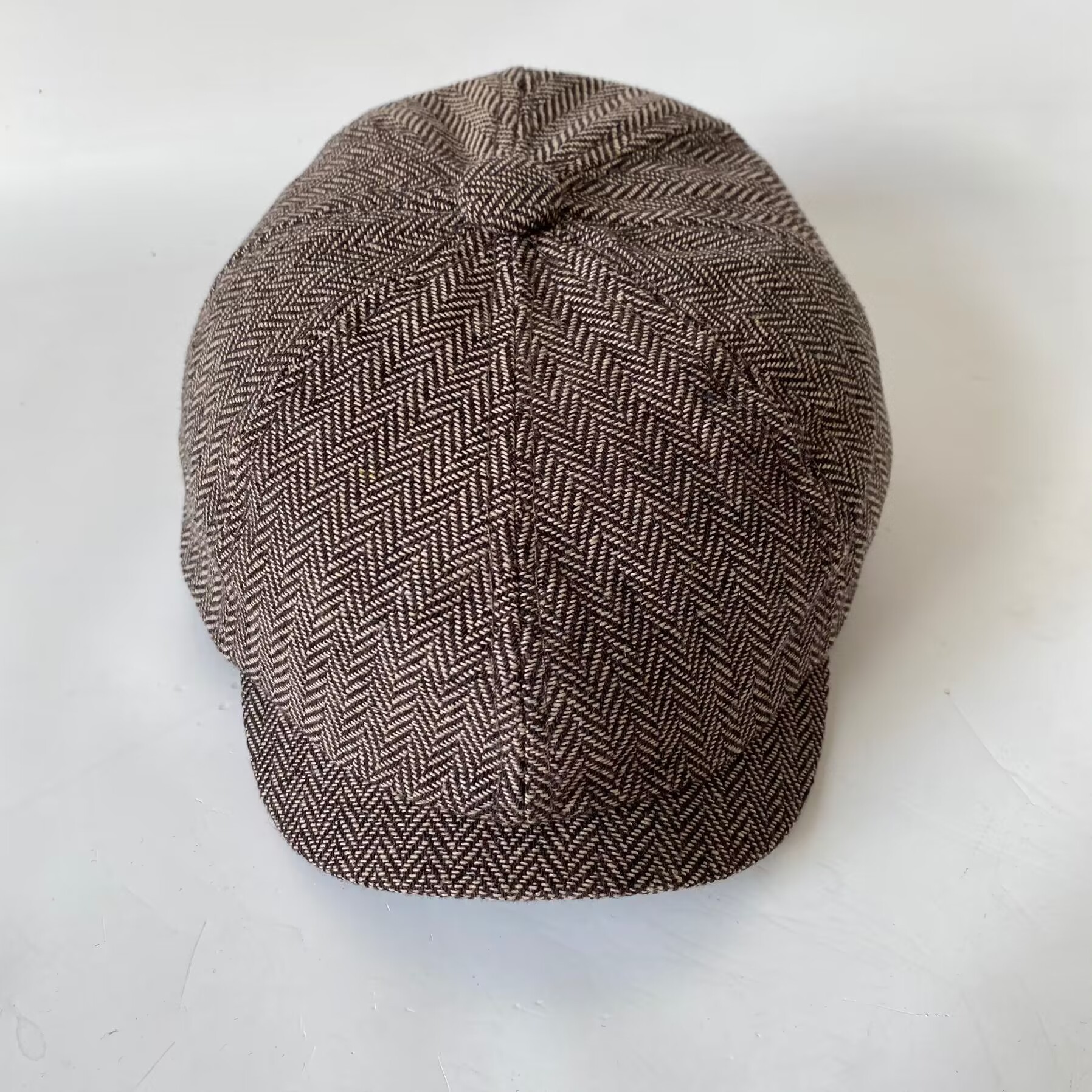 Unisex Herringbone octagon hat for men Newsboy Hat Retro forward hat beret tidal forward hat_voghion.com