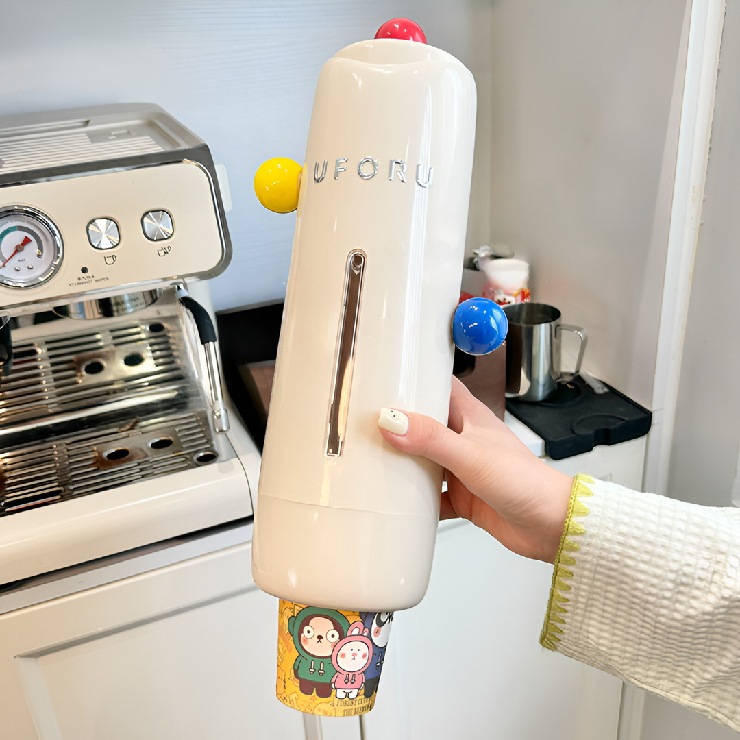 Recogida automática de tazas desechables de lujo ligero, estante de recogida de tazas de alto valor facial sin perforación en la Oficina del hogar