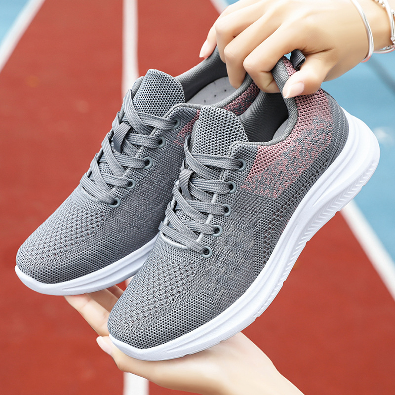 Zapatos de Mujer, Primavera 2025, Nuevo Estilo, Tejido Ligero y Transpirable, Zapatos de Malla, Zapatos Individuales al por Mayor, Zapatos Deportivos Casuales para Mujer