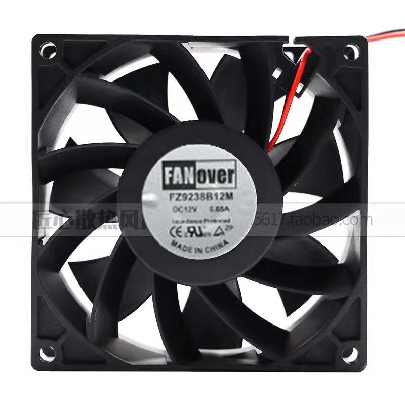 Original Fanover Fz9238B12M Dc12V 0.65A 92Х92Х38 Axial Cooling Fan