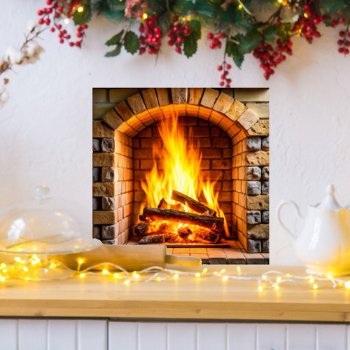 Oover Christmas FC1644 yellow stove oven sticker new removable and waterproof