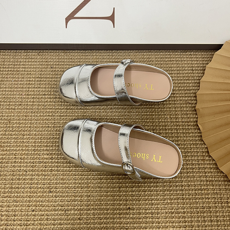 silver Baotou Half Slippers Girls' Shoes Children's Slippers Casual Soft Bottom Non-slip Outdoor Wear Summer Non-slip Sandals